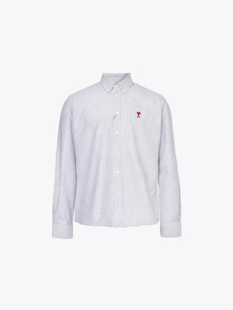 Adc Oxford striped-print regular-fit cotton-poplin shirt