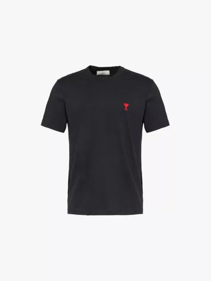 De Coeur embroidered branding regular-fit stretch-organic cotton T-shirt