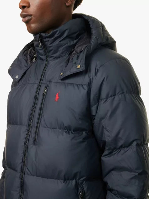 Annual Core hooded regular-fit recycled-polyester-down jacket