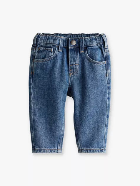 Batrou elasticated-waist organic and recycled denim-blend jeans 4 months - 3 years