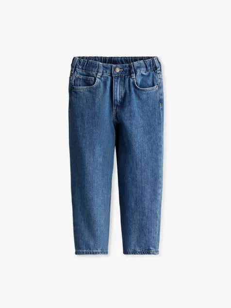 Elasticated-waist tapered-leg denim jeans 2-10 years