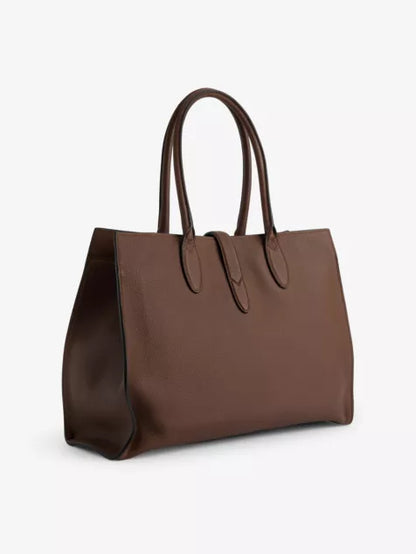 Jackie hook-closure large leather tote bag